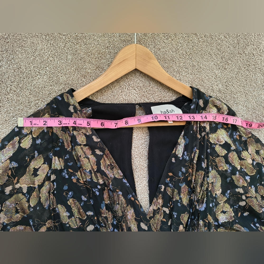 Beautiful ba&sh Lady Dress Size 1 (Small, US 4) Midi Length Silk Floral - Picture 12 of 15